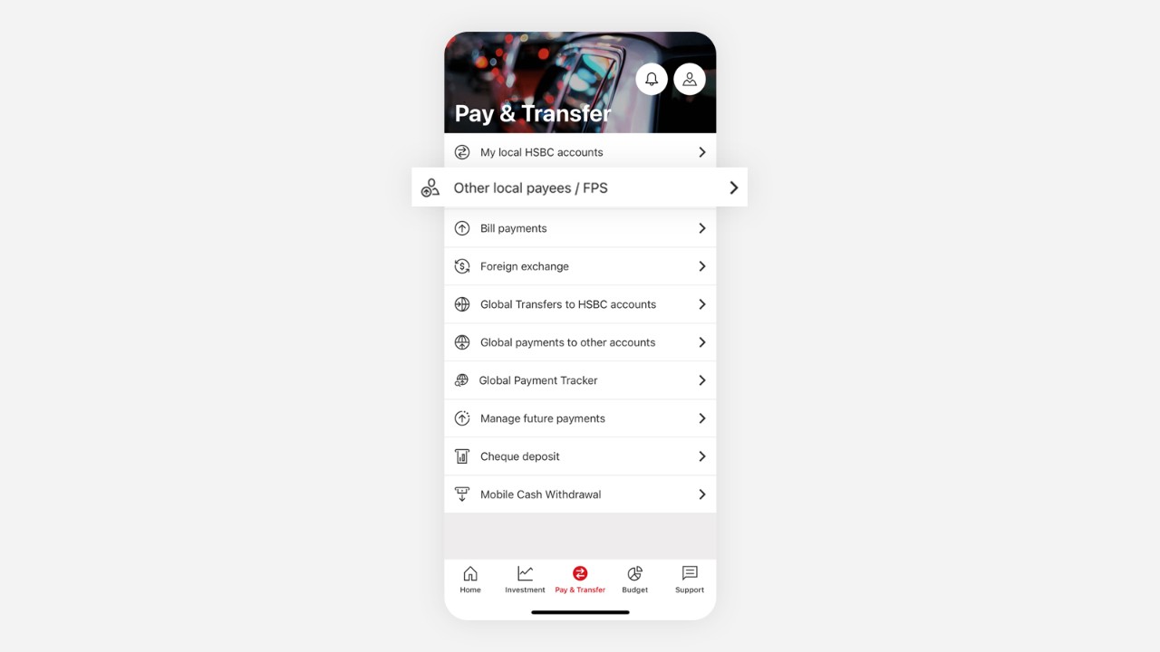 Make FPS in-app payment with HSBC step 3